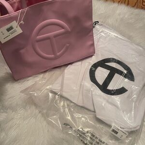 Telfar Blush Pink Tote with Logo